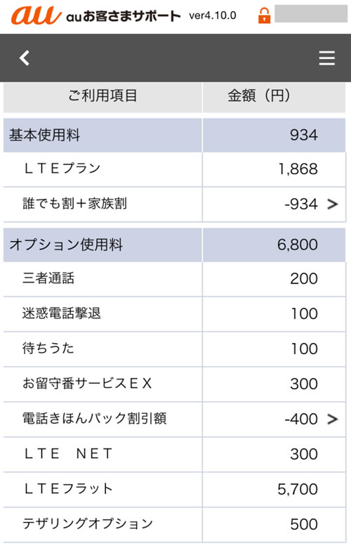 iPhone5（無印） 月額料金