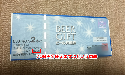 ビール券