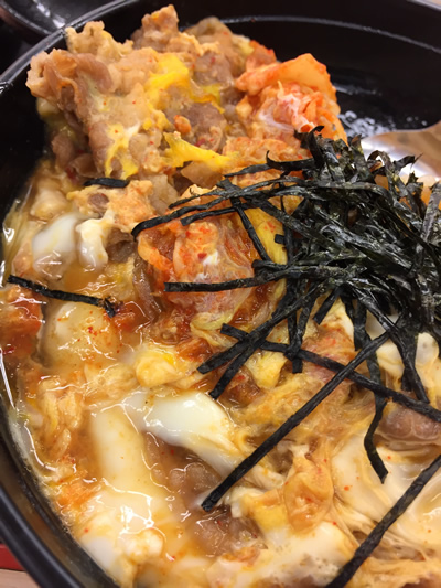 松屋 キムチ牛とじ丼