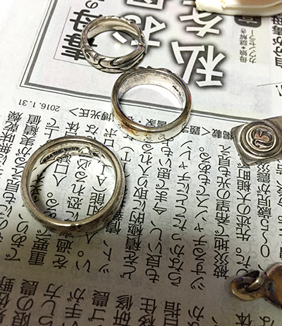 シルバーアクセサリー 黒ずみ